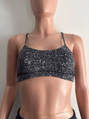 lululemon athletica Black with White Speckle Athletic Bralette